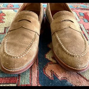 Tan suede J Crew loafers - great condition